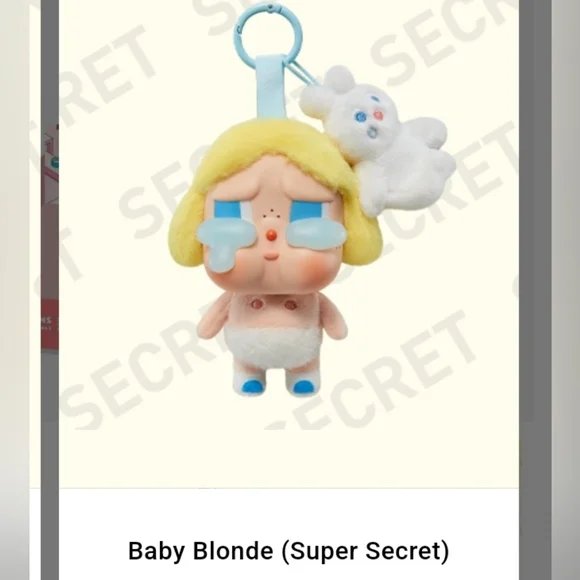 CRYBABY Crying Again シークレットのBABY BLONDE Crybaby Crying Again Series Vinyl Face Plush Secret Baby
